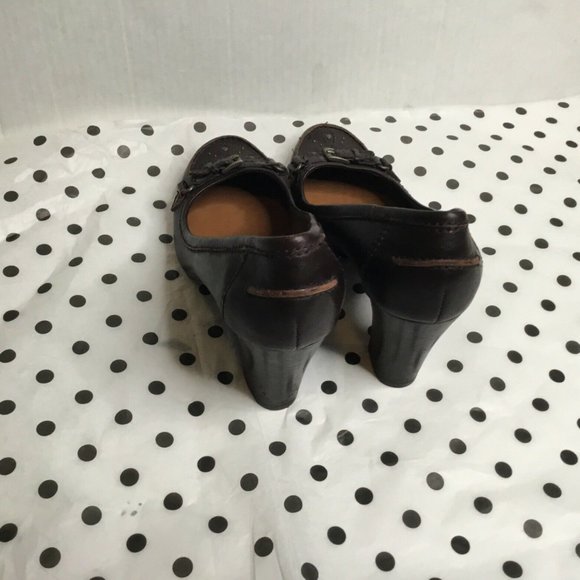 Nygard Collection Womens Leather Block Heel Pumps - Picture 10 of 12